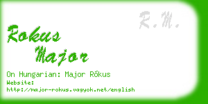 rokus major business card
